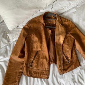 Nordstrom Brown Faux Leather Jacket